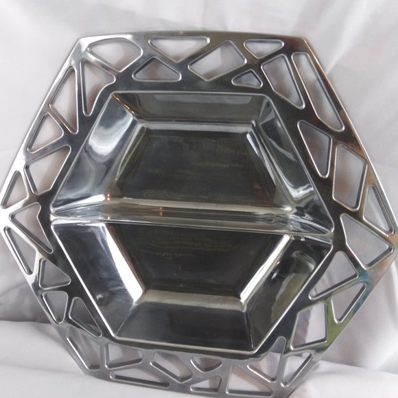 Wilton Armetale  12" Symphony Hexagonal Server New - Picture 5 of 11